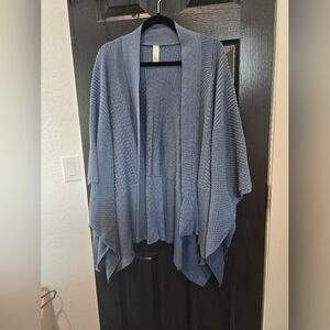 lululemon athletica Dusty Blue Open-Front Draped Cardigan One Size